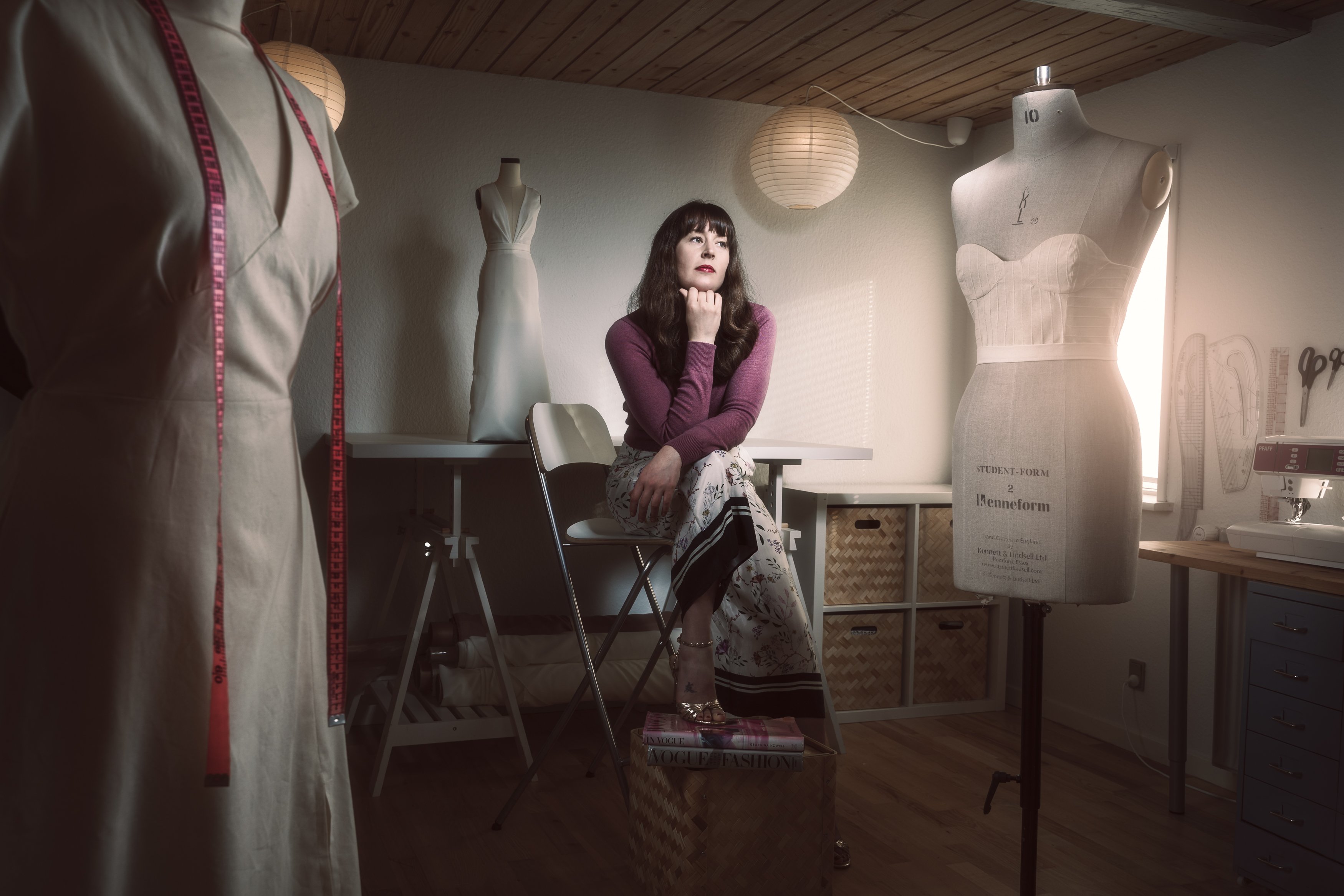 Johanna, the designer behind Sew Love Patterns, in her London-based studio.